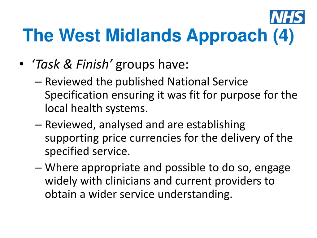 the west midlands approach 4