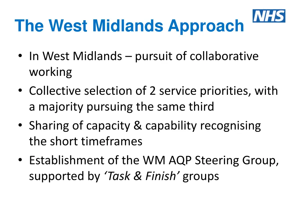 the west midlands approach