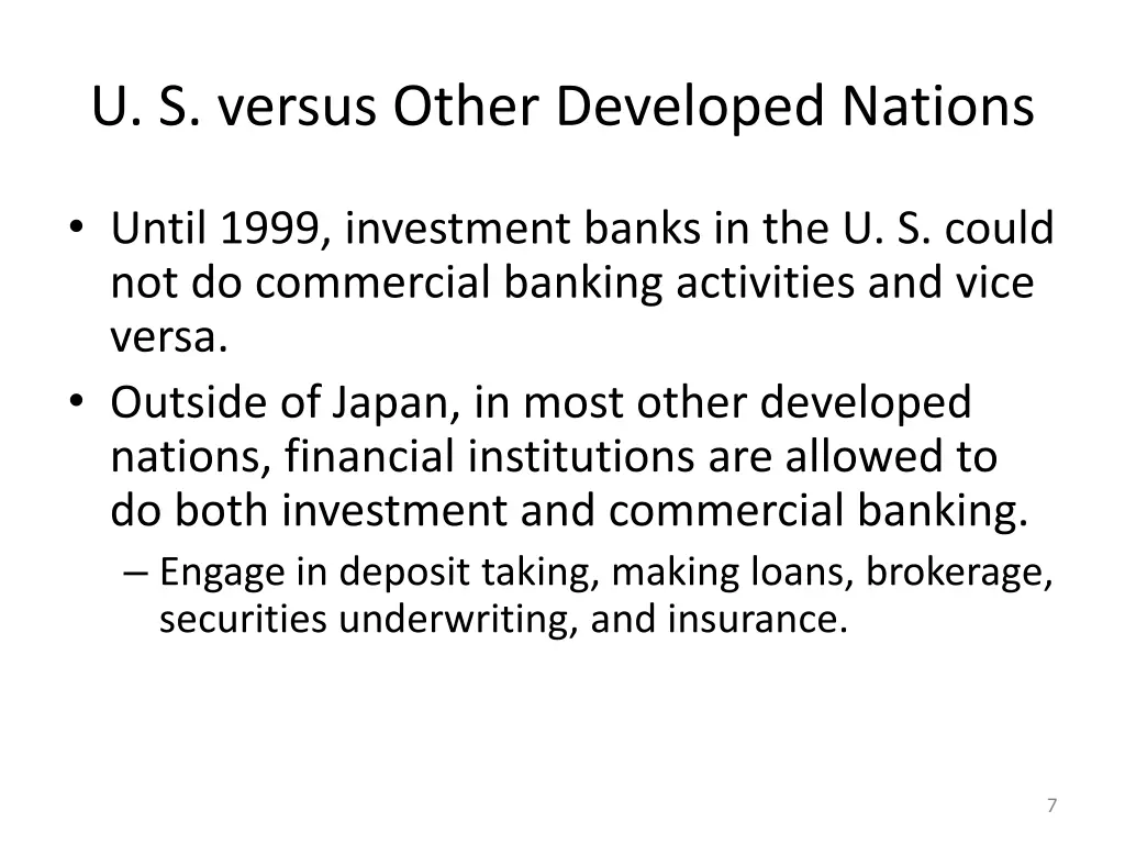 u s versus other developed nations
