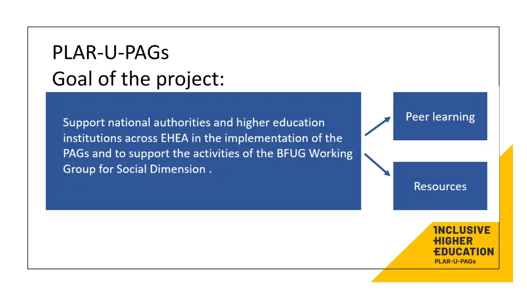 plar u pags goal of the project