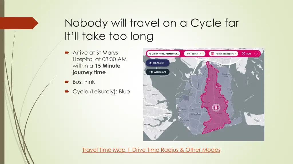 nobody will travel on a cycle far it ll take