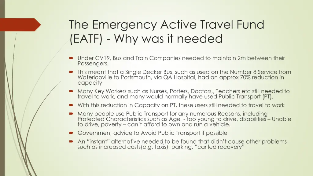 the emergency active travel fund eatf