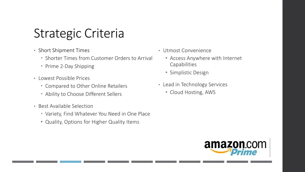 strategic criteria
