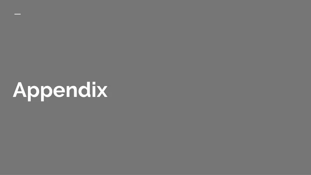 appendix