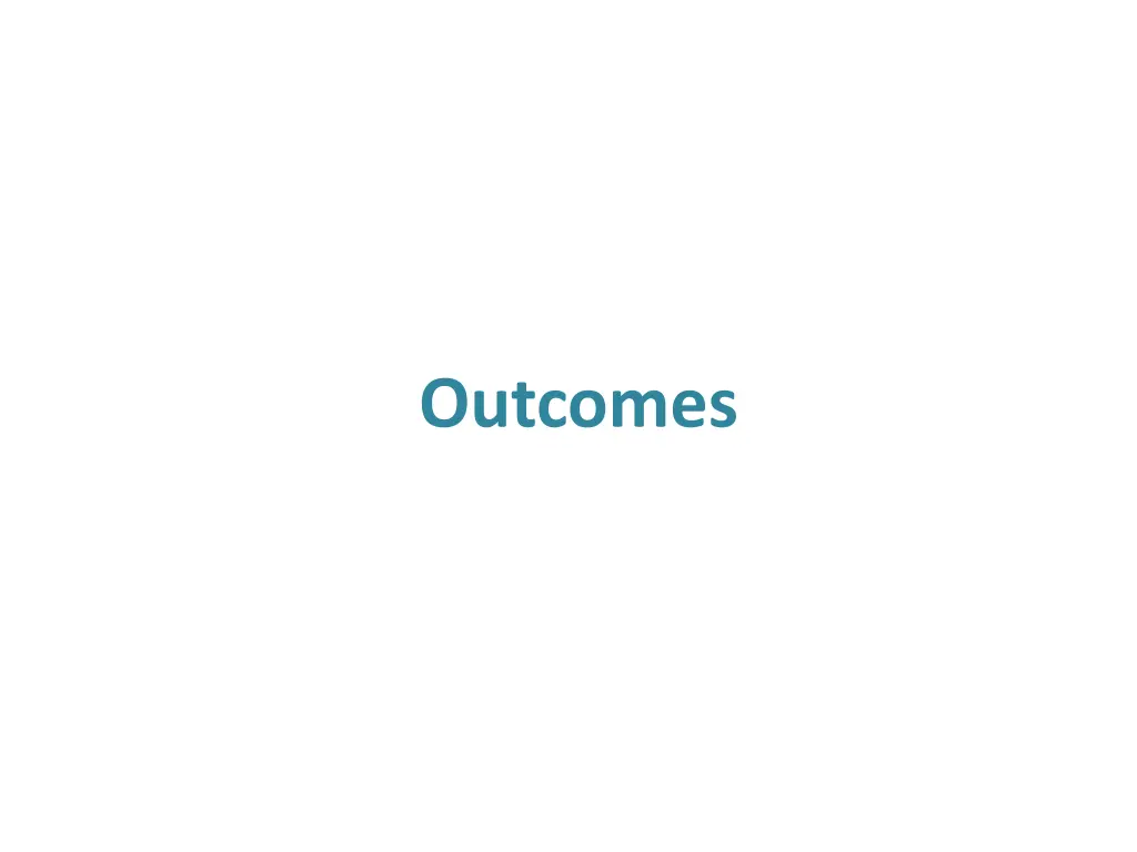 outcomes