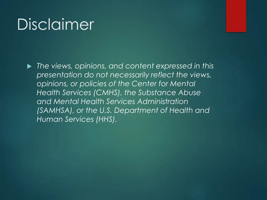 disclaimer