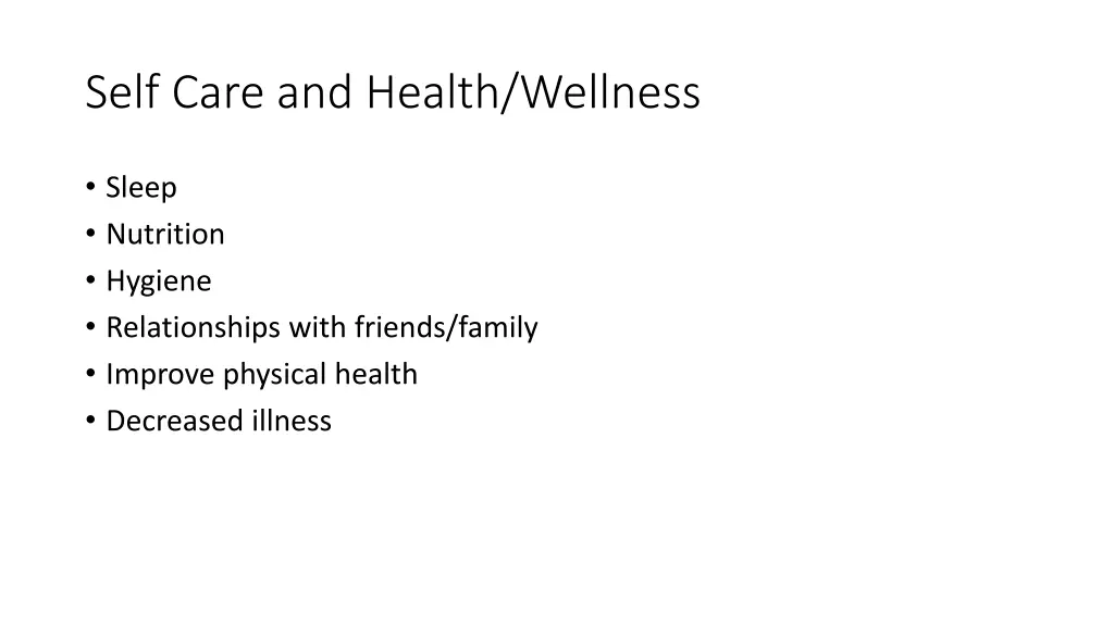 self care and health wellness