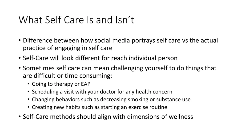 what self care is and isn t