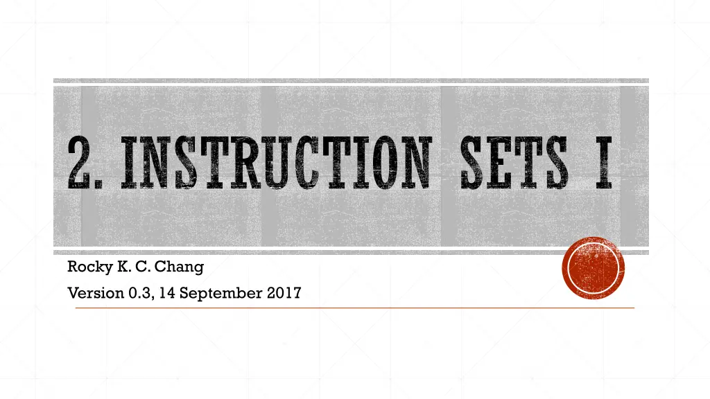 2 instruction sets i