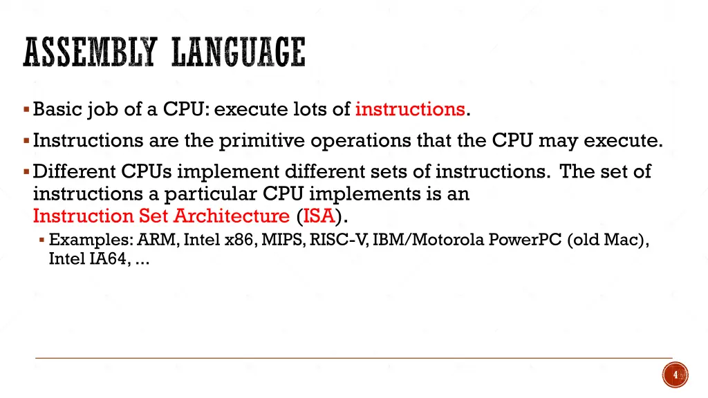 assembly language