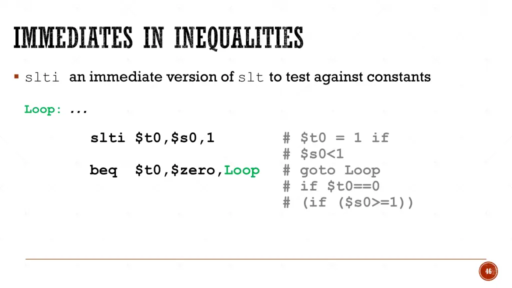 immediates in inequalities