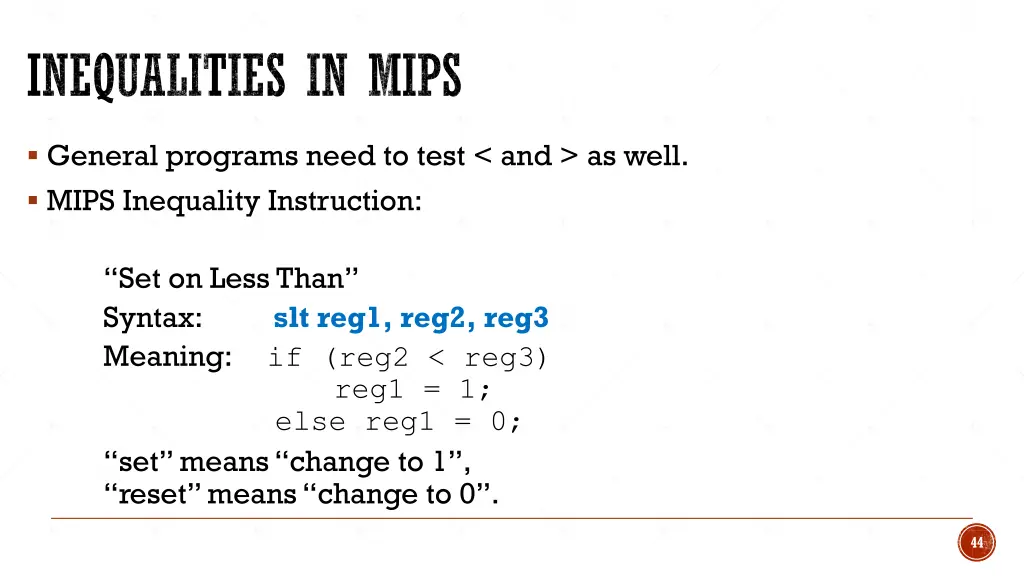 inequalities in mips