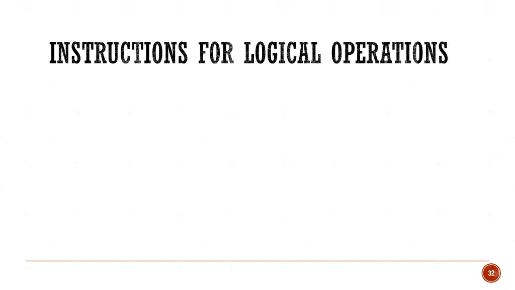 instructions for logical operations