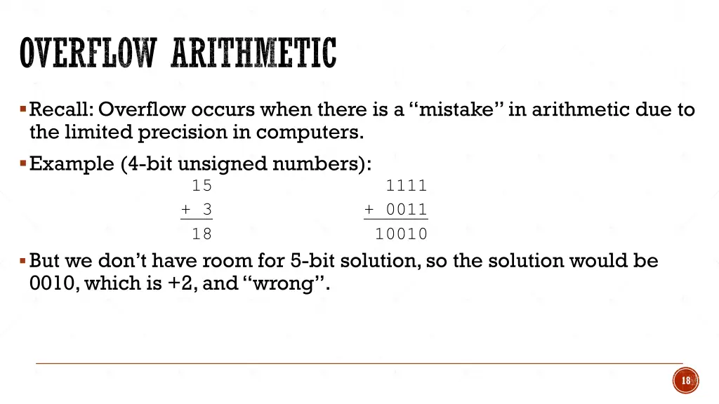 overflow arithmetic