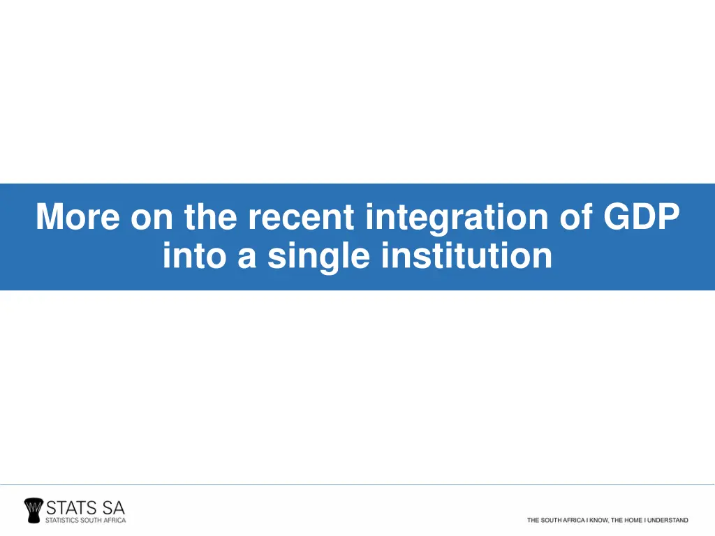 more on the recent integration of gdp into