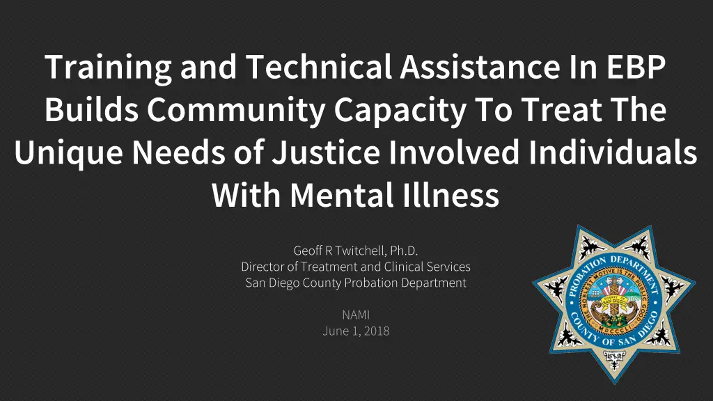 training and technical assistance in ebp builds