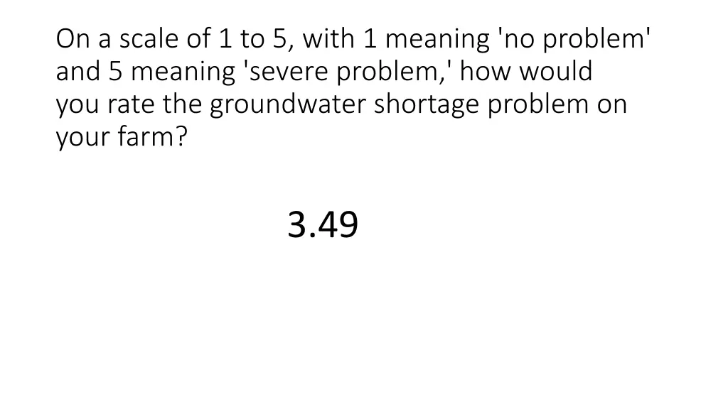 on a scale of 1 to 5 with 1 meaning no problem