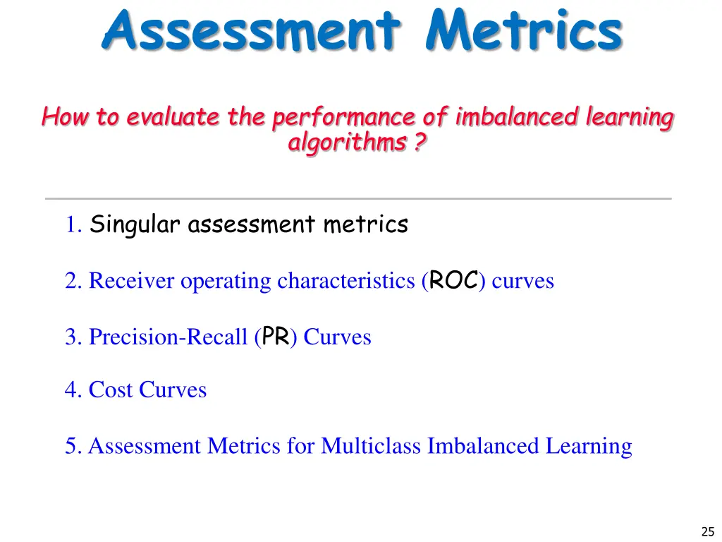 assessment metrics