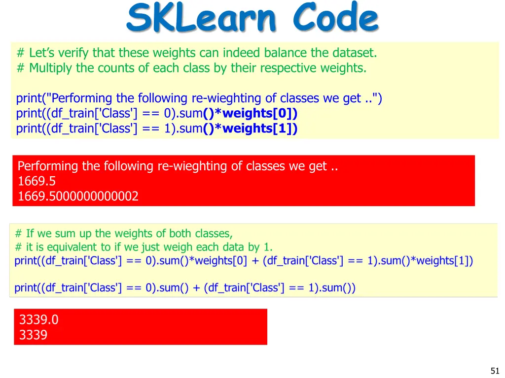 sklearn code let s verify that these weights