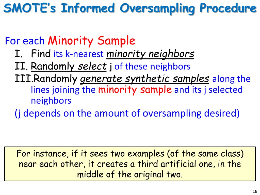 smote s informed oversampling procedure