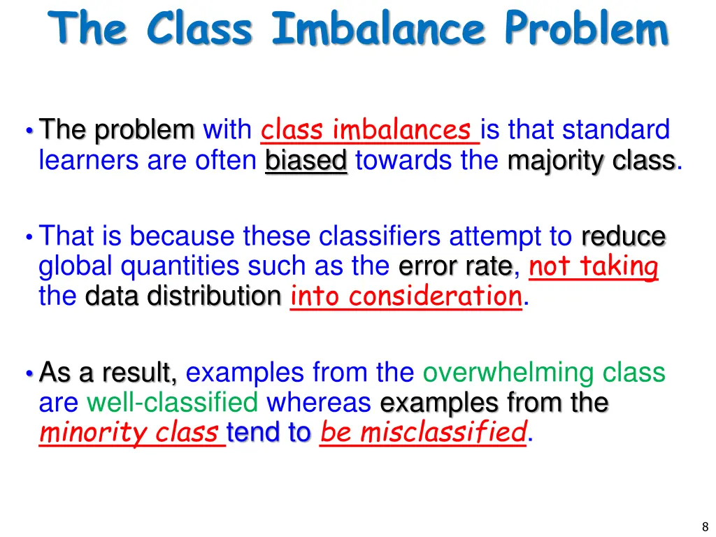 the class imbalance problem 1