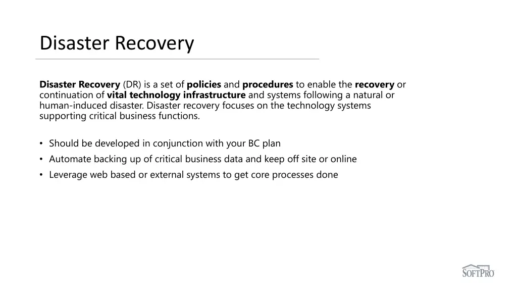 disaster recovery 1