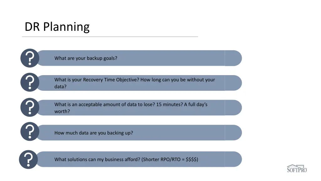 dr planning