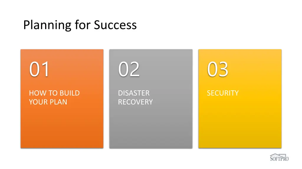 planning for success
