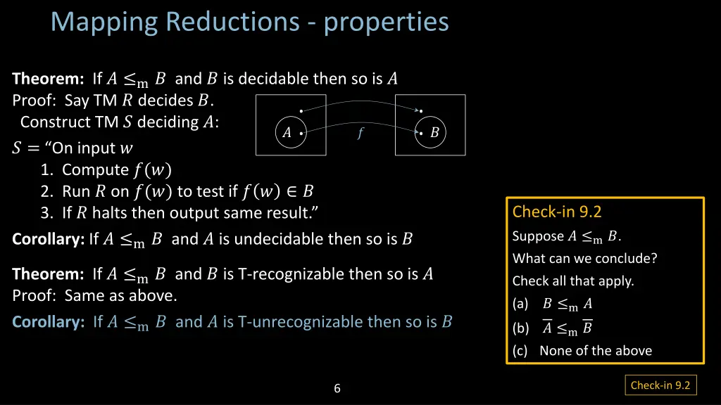 mapping reductions properties