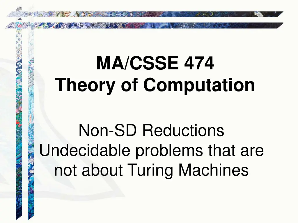 ma csse 474 theory of computation