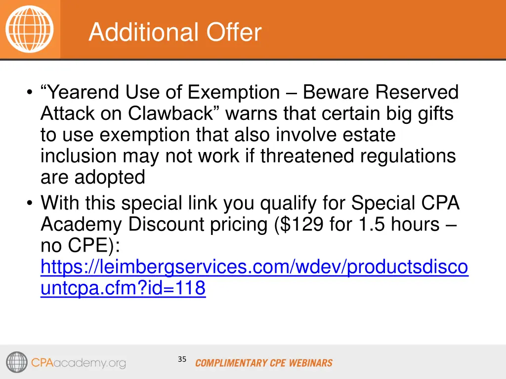 additional offer