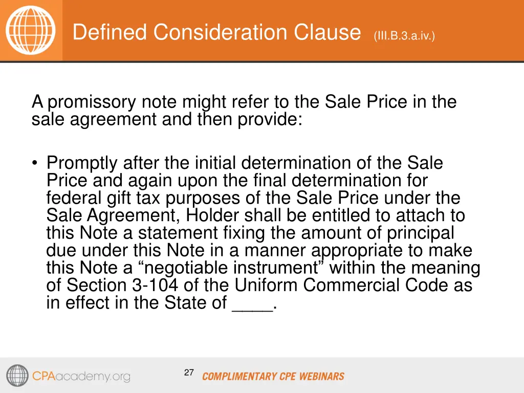 defined consideration clause iii b 3 a iv 2
