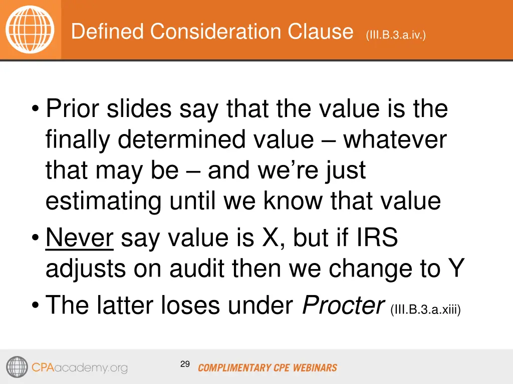 defined consideration clause iii b 3 a iv 4