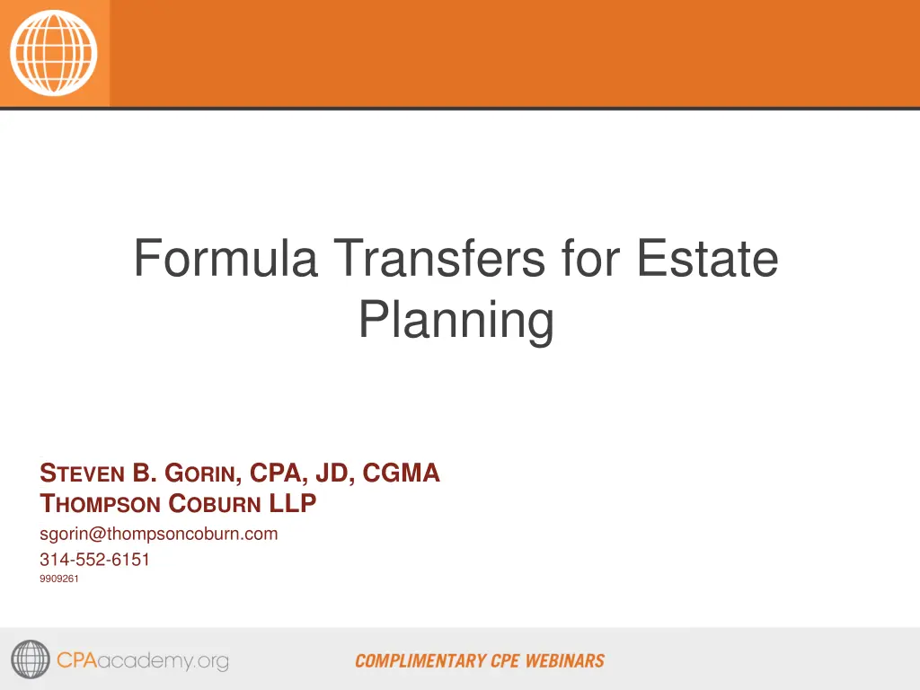 formula transfers for estate planning