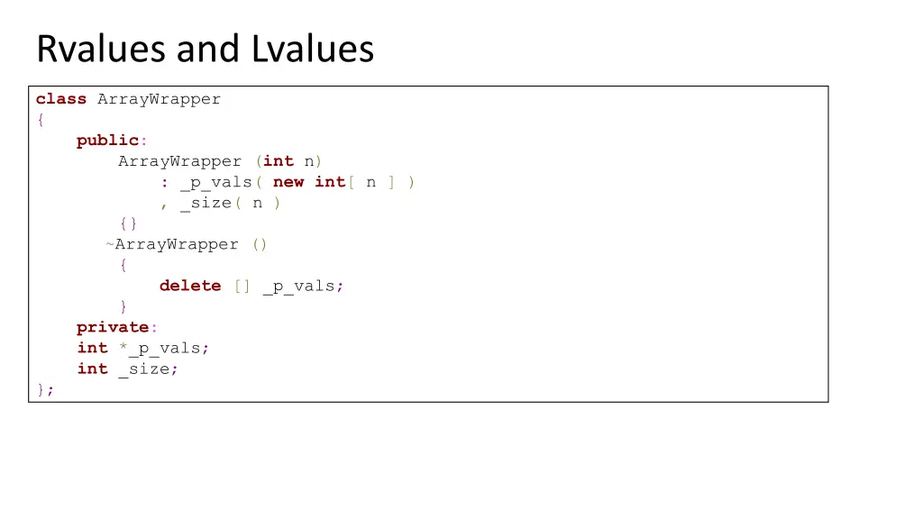 rvalues and lvalues 1
