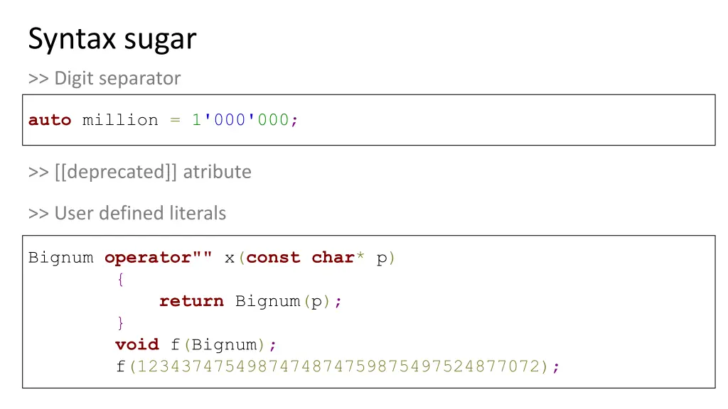 syntax sugar