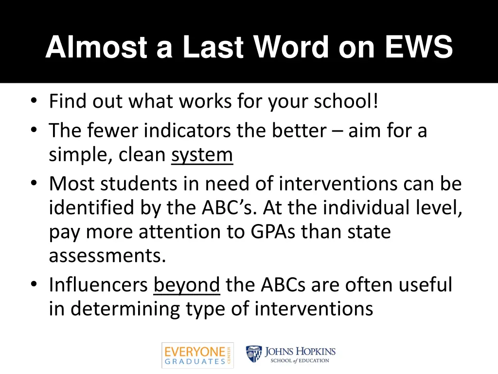 almost a last word on ews