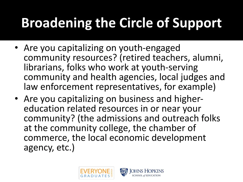 broadening the circle of support 1