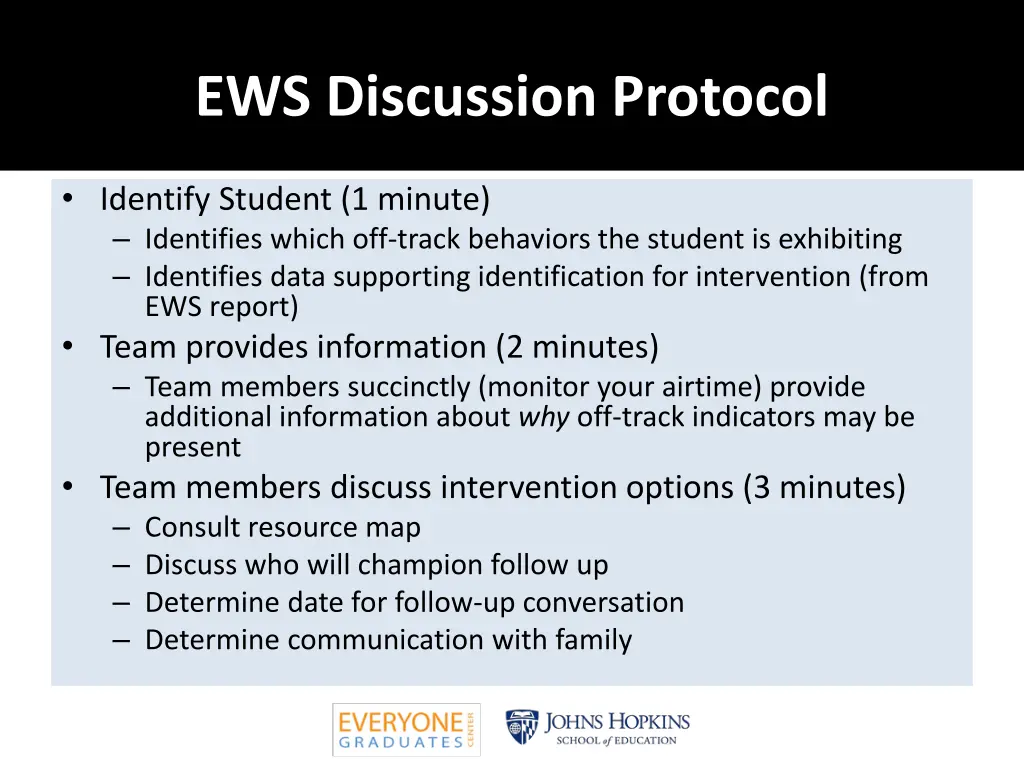 ews discussion protocol