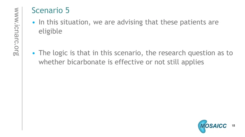 scenario 5 in this situation we are advising that
