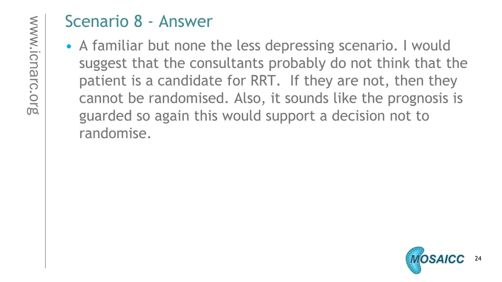 scenario 8 answer a familiar but none the less