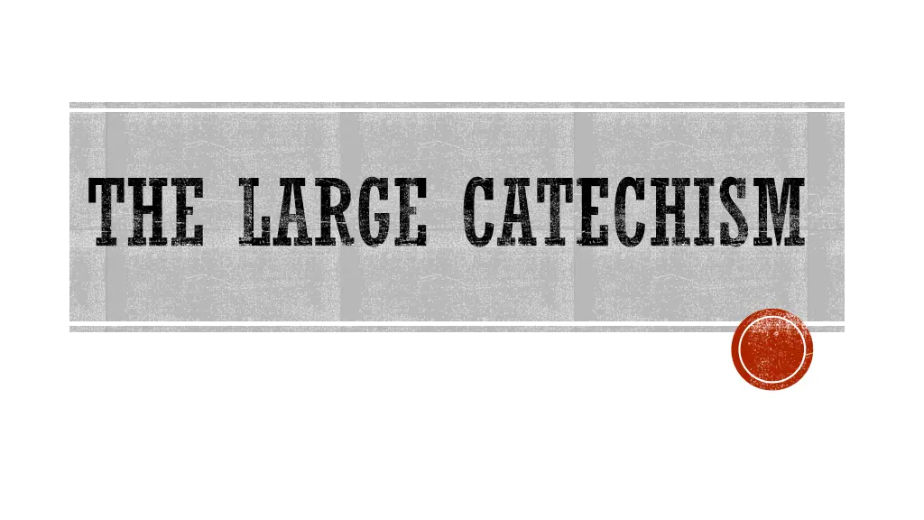 the large catechism