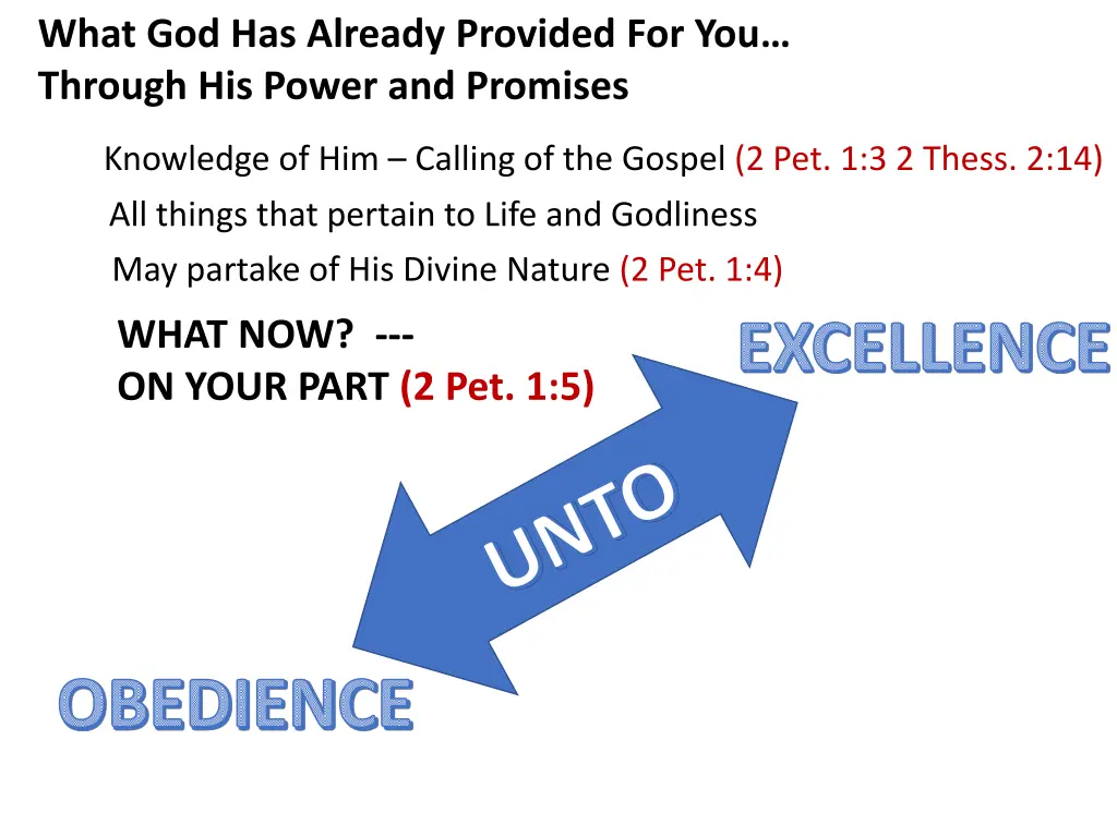 what god has already provided for you through