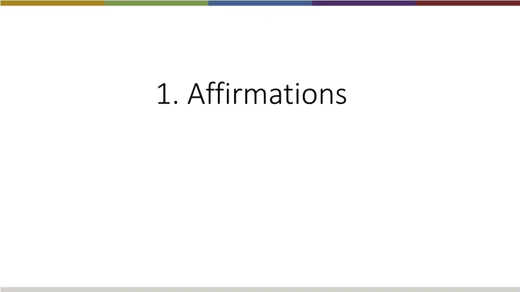 1 affirmations