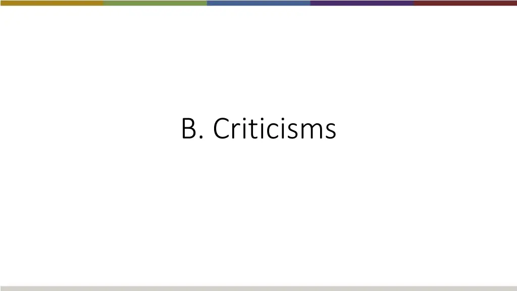 b criticisms