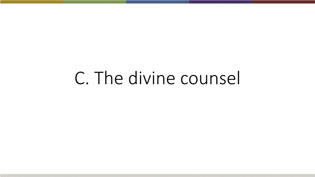 c the divine counsel