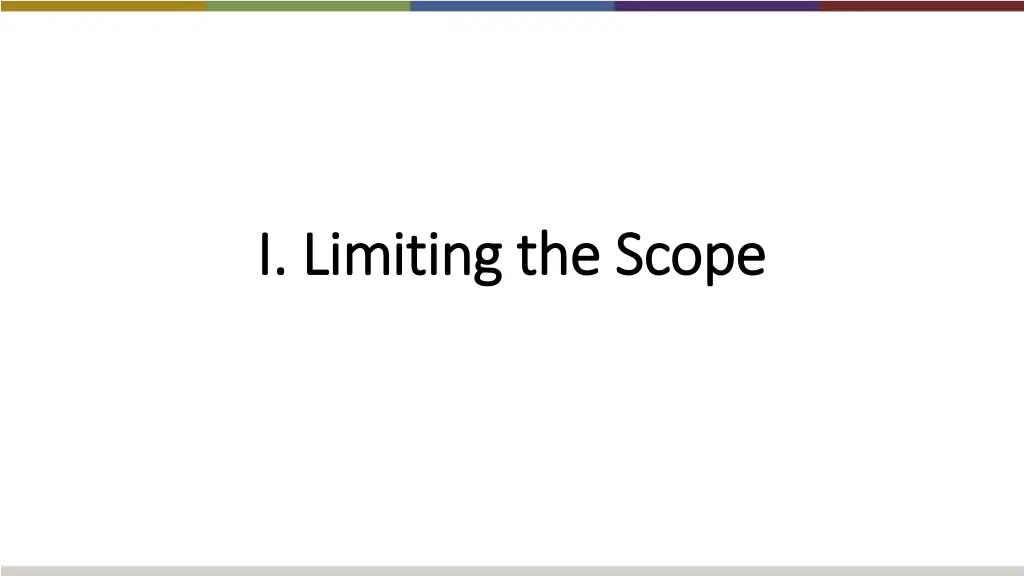 i limiting the scope i limiting the scope