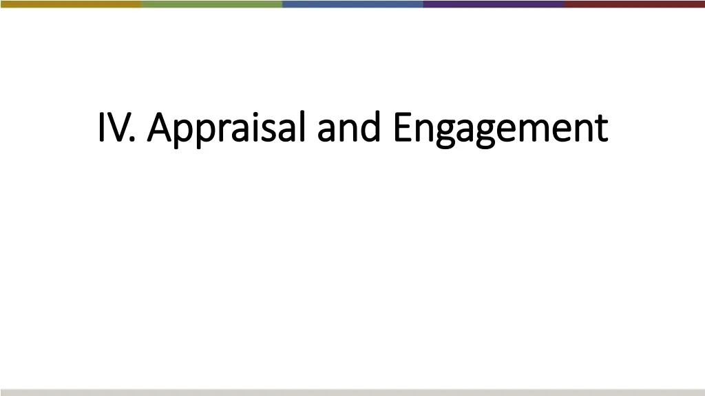 iv appraisal and engagement iv appraisal