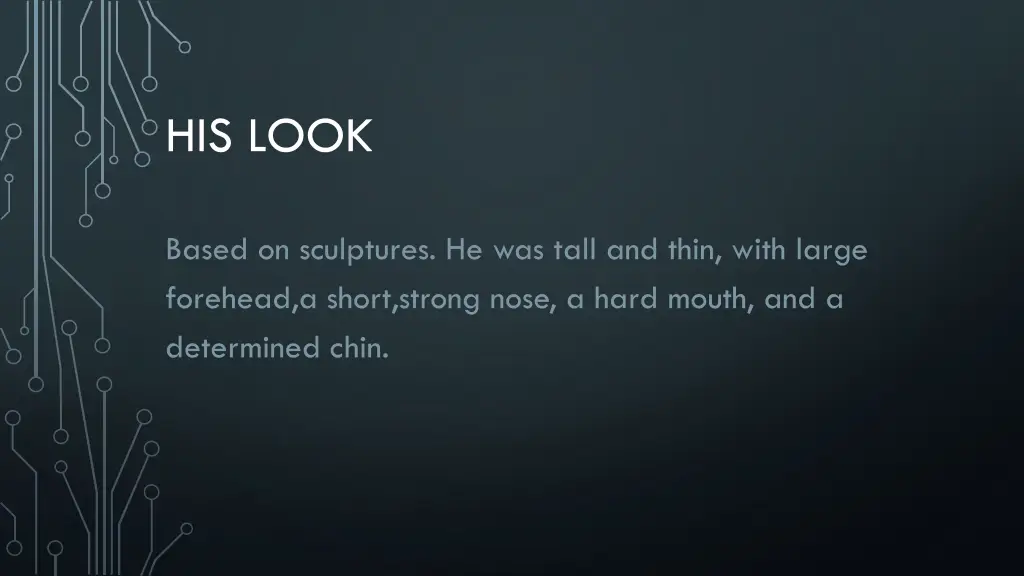 his look