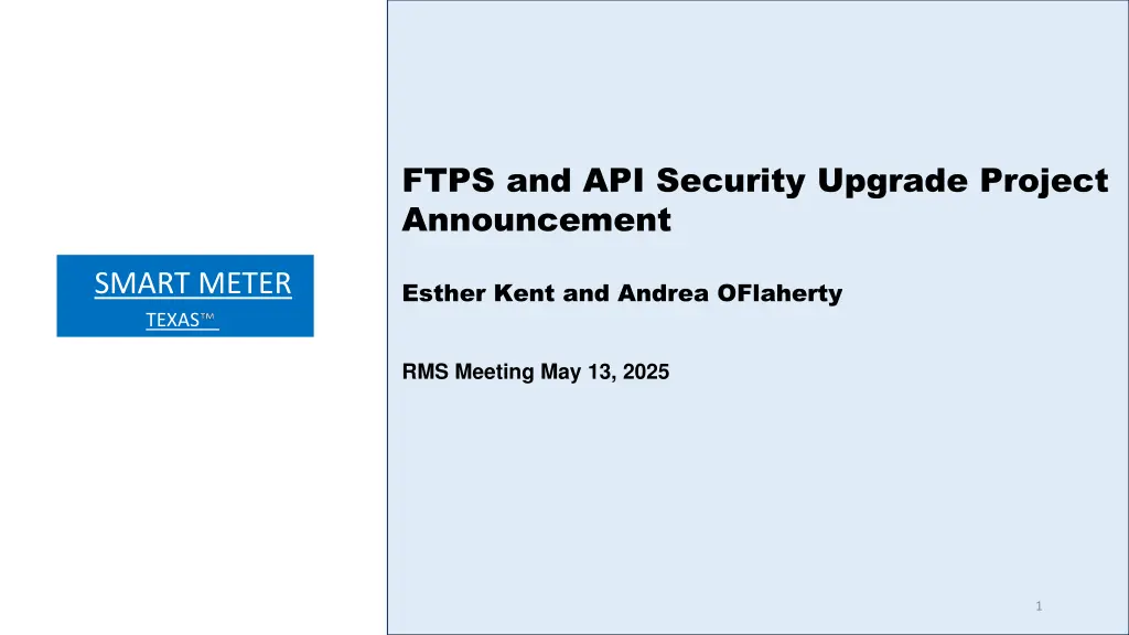 ftps and api security upgrade project announcement
